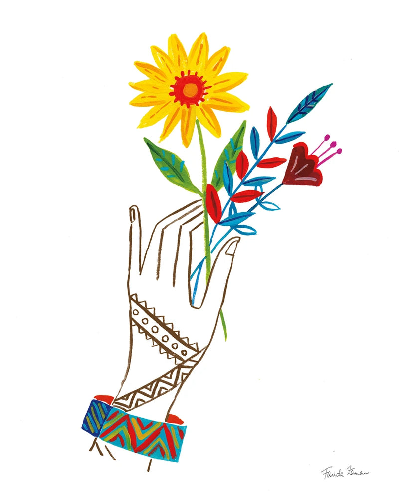 Floral Hand IV by Farida Zaman