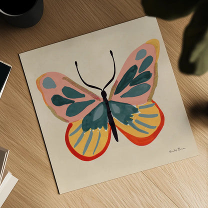 Fluttering I by Farida Zaman. Shown as a detailed flat fine art print, highlighting archival giclee quality. Available as an archival giclee rolled canvas, fine art paper, or poster print. SKU 92739a.