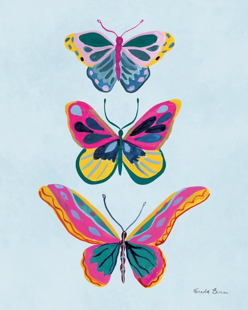 Fluttering I Blue by Farida Zaman