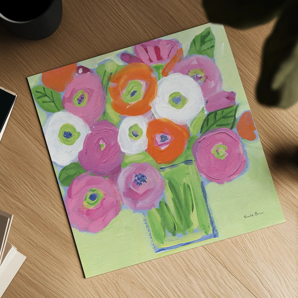 For Her by Farida Zaman. Shown as a detailed flat fine art print, highlighting archival giclee quality. Available as an archival giclee rolled canvas, fine art paper, or poster print. SKU 96319a.