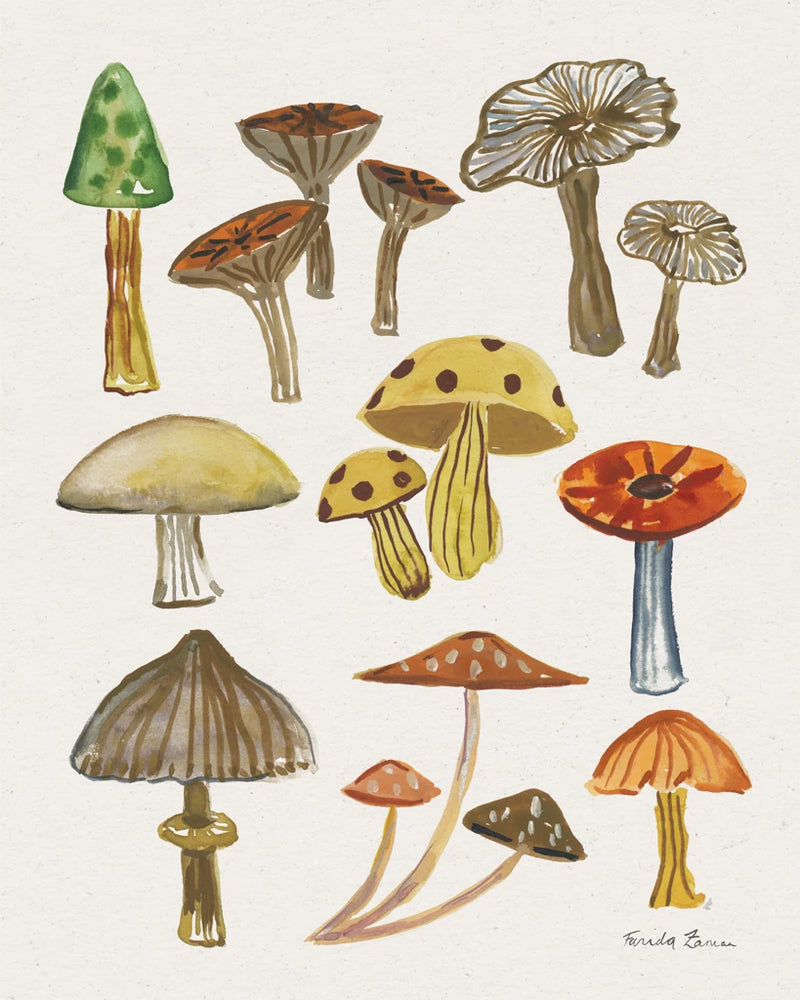 Forest Mushrooms I by Farida Zaman