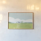 Fresh and Green by Farida Zaman. shown as a paper print in a natural frame. Available as a archival giclee rolled canvas, fine art paper, or poster print. SKU 56267i.