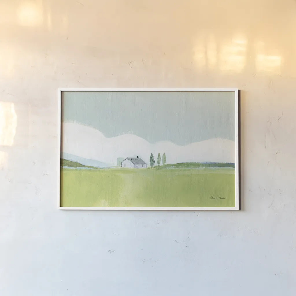 Fresh and Green by Farida Zaman. shown as a paper print in a white frame. Available as a archival giclee rolled canvas, fine art paper, or poster print. SKU 56267i.