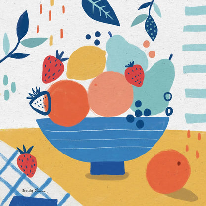 Fruit Still Life I by Farida Zaman. SKU 77488a. Archival Giclee Fine art print for wall decor.