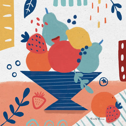 Fruit Still Life II by Farida Zaman. SKU 77489a. Archival Giclee Fine art print for wall decor.