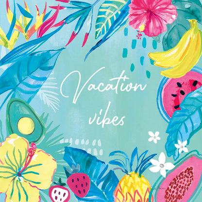 Fruity Flamingos VIII by Farida Zaman. SKU 74753a. Archival Giclee Fine art print for wall decor.