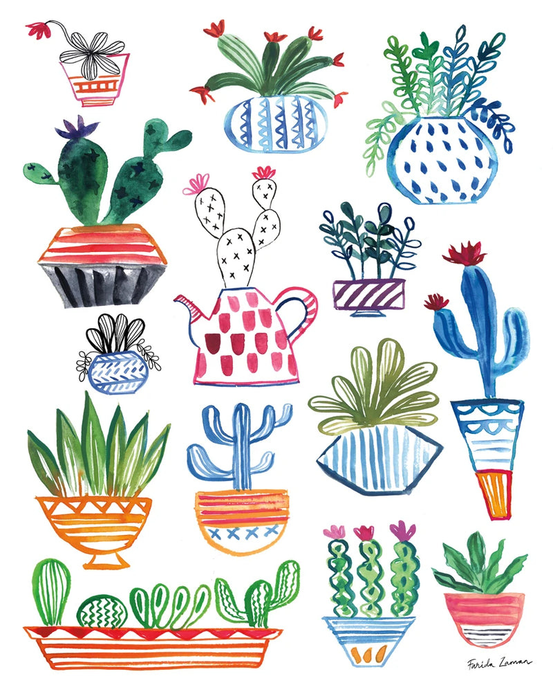 Funky Cacti I v2 by Farida Zaman