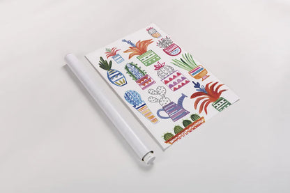 Funky Cacti II by Farida Zaman. shown as a rolled paper print. Available as archival giclee rolled canvas, fine art paper, or poster print. SKU 37124h.