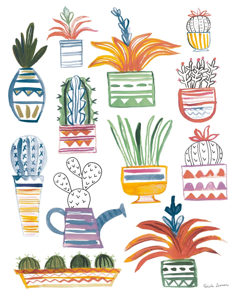 Funky Cacti II Summer by Farida Zaman