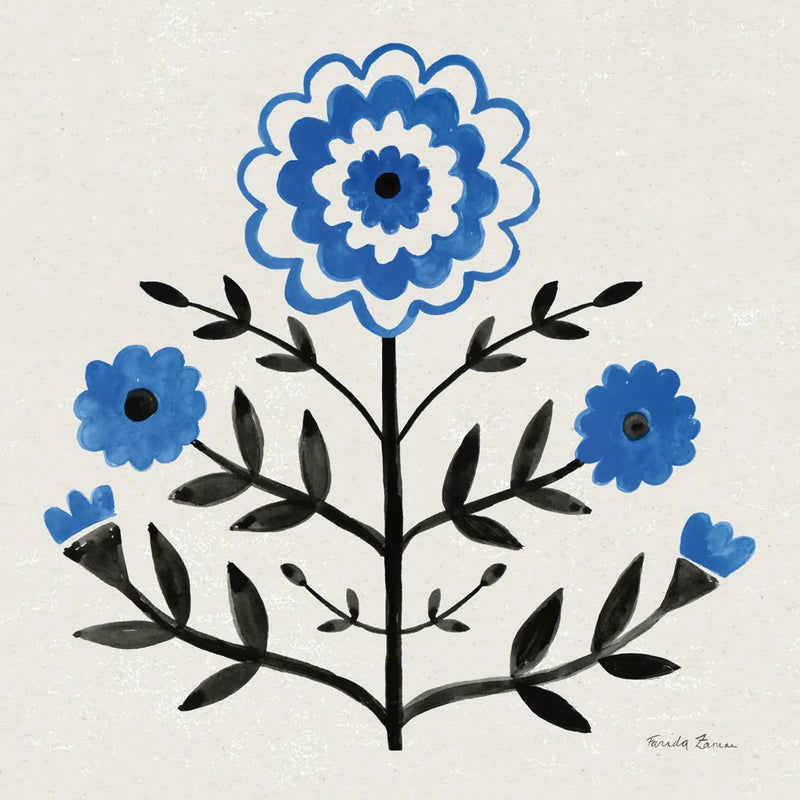 Garden Folk I by Farida Zaman. SKU 81908a. Archival Giclee Fine art print for wall decor.
