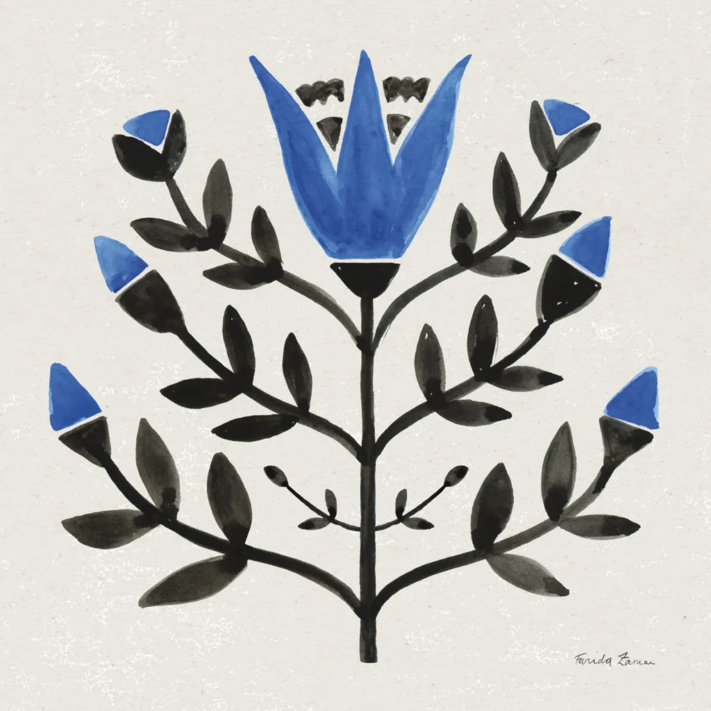 Garden Folk II by Farida Zaman. SKU 81909a. Archival Giclee Fine art print for wall decor.