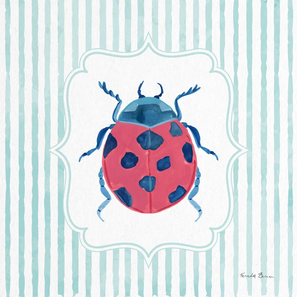 Garden Friends II by Farida Zaman. SKU 98148a. Archival Giclee Fine art print for wall decor.