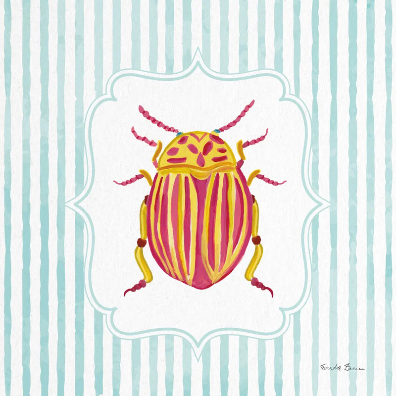 Garden Friends III by Farida Zaman. SKU 98149a. Archival Giclee Fine art print for wall decor.