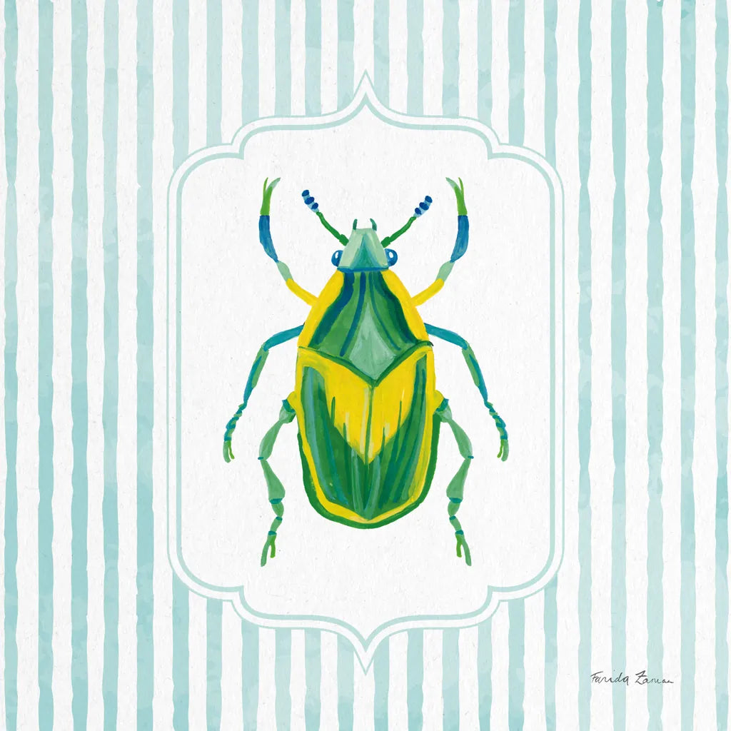 Garden Friends IV by Farida Zaman. SKU 98150a. Archival Giclee Fine art print for wall decor.