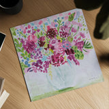Garden Fun Bright by Farida Zaman. Shown as a detailed flat fine art print, highlighting archival giclee quality. Available as an archival giclee rolled canvas, fine art paper, or poster print. SKU 46148a.