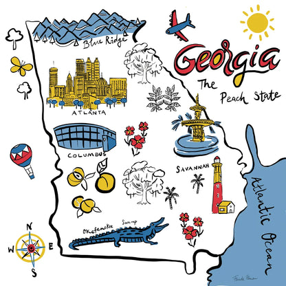 Georgia by Farida Zaman. SKU 87822a. Archival Giclee Fine art print for wall decor.