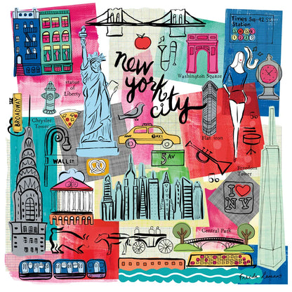 Global Travel I by Farida Zaman. SKU 44985a. Archival Giclee Fine art print for wall decor.