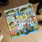 Global Travel V by Farida Zaman. Shown as a detailed flat fine art print, highlighting archival giclee quality. Available as an archival giclee rolled canvas, fine art paper, or poster print. SKU 44989a.