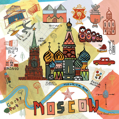 Global Travel VI by Farida Zaman. SKU 44990a. Archival Giclee Fine art print for wall decor.