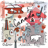 Global Travel VII v2 by Farida Zaman. SKU 51503a. Archival Giclee Fine art print for wall decor.