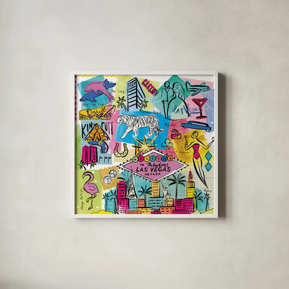 Global Travel X by Farida Zaman. Shown in a crisp white glass frame for a clean and minimalist style. Available as an archival giclee rolled canvas, fine art paper, or poster print. SKU 44994a.