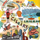 Global Travel XII by Farida Zaman. SKU 44996a. Archival Giclee Fine art print for wall decor.