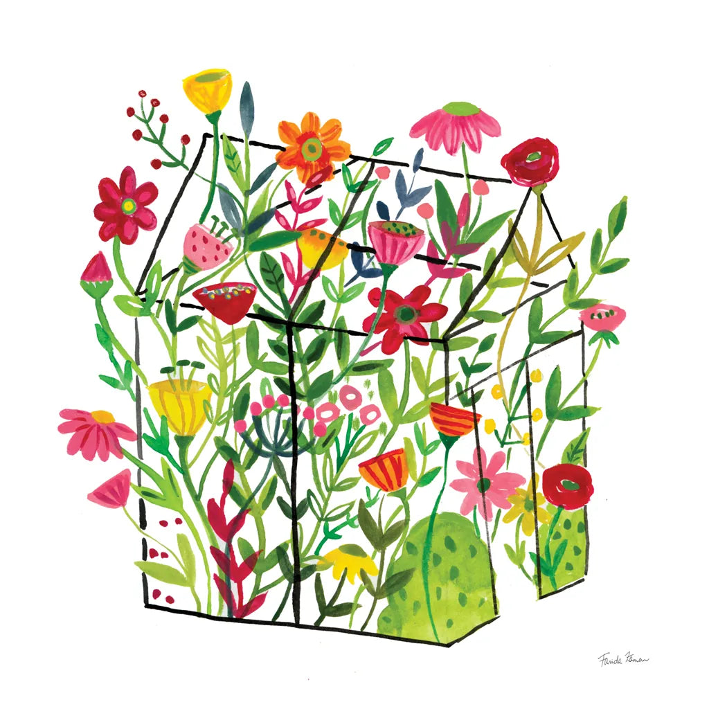 Greenhouse Blooming IV by Farida Zaman. SKU 77952a. Archival Giclee Fine art print for wall decor.