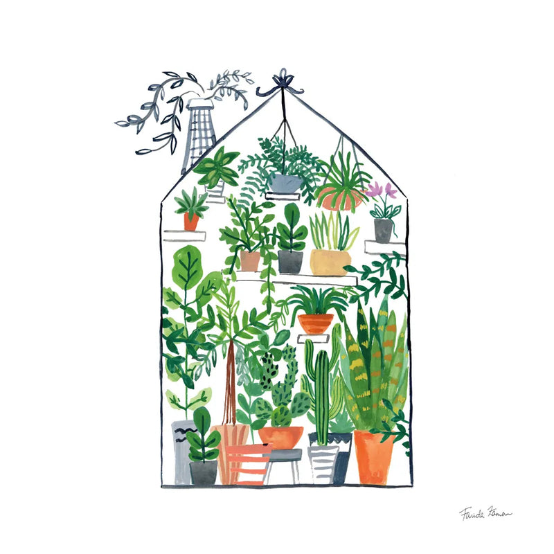 Greenhouse I by Farida Zaman. SKU 69507a. Archival Giclee Fine art print for wall decor.