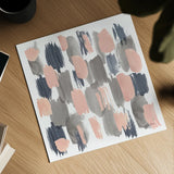 Grey Pink Mist I by Farida Zaman. Shown as a detailed flat fine art print, highlighting archival giclee quality. Available as an archival giclee rolled canvas, fine art paper, or poster print. SKU 38399a.