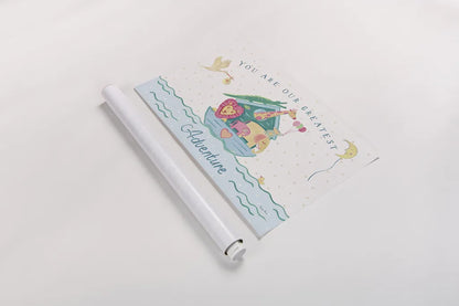 Happy Baby I by Farida Zaman. shown as a rolled paper print. Available as archival giclee rolled canvas, fine art paper, or poster print. SKU 49094i.