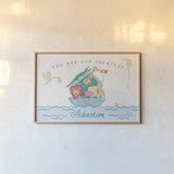 Happy Baby I by Farida Zaman. shown as a paper print in a natural frame. Available as a archival giclee rolled canvas, fine art paper, or poster print. SKU 49094i.