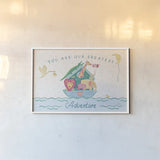 Happy Baby I by Farida Zaman. shown as a paper print in a white frame. Available as a archival giclee rolled canvas, fine art paper, or poster print. SKU 49094i.
