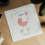 Happy Baby III by Farida Zaman. Shown as a detailed flat fine art print, highlighting archival giclee quality. Available as an archival giclee rolled canvas, fine art paper, or poster print. SKU 49096a.