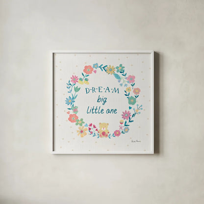 Happy Baby VII by Farida Zaman. Shown in a crisp white glass frame for a clean and minimalist style. Available as an archival giclee rolled canvas, fine art paper, or poster print. SKU 49100a.