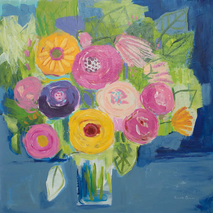 Happy Bouquet by Farida Zaman. SKU 46815a. Archival Giclee Fine art print for wall decor.