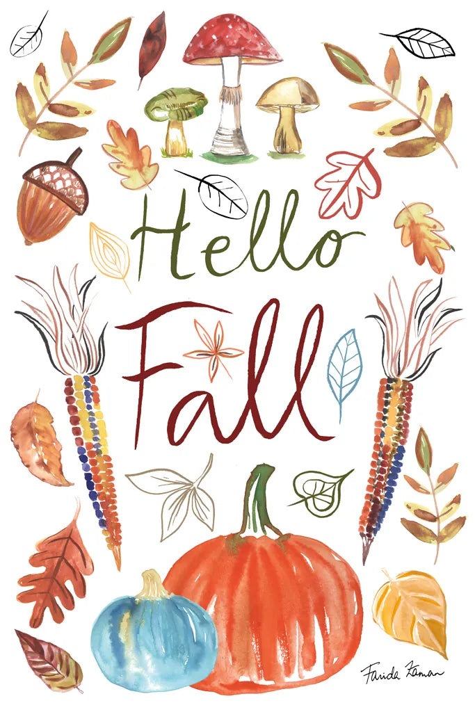 Hello Fall I by Farida Zaman. SKU 36962h. Archival Giclee Fine art print for wall decor.