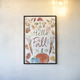 Hello Fall I by Farida Zaman. shown as a paper print in a black flame. Available as a archival giclee rolled canvas, fine art paper, or poster print. SKU 36962h.