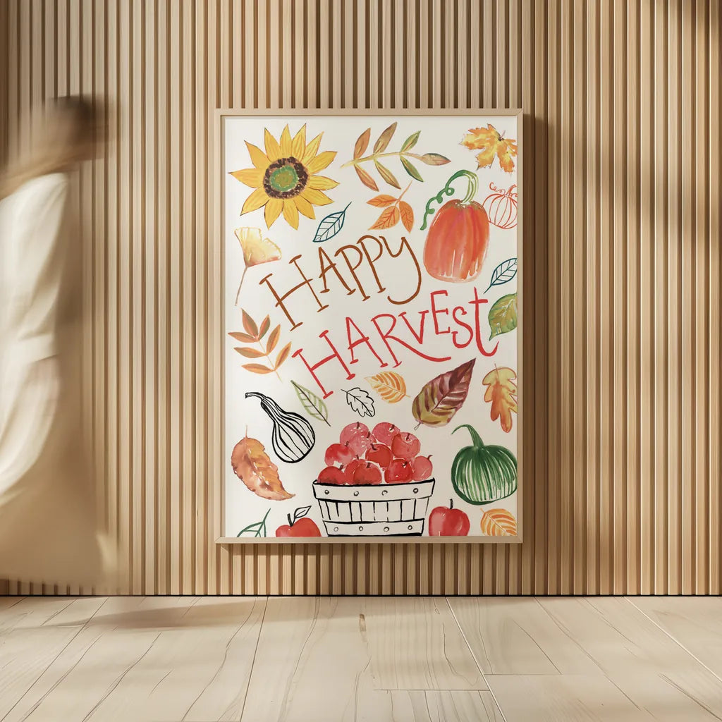 Hello Fall III by Farida Zaman. shown as over sized large wall art. Available as an archival giclee rolled canvas, fine art paper, or poster print. SKU 36964h.