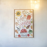Hello Fall III by Farida Zaman. shown as a paper print in a natural frame. Available as a archival giclee rolled canvas, fine art paper, or poster print. SKU 36964h.