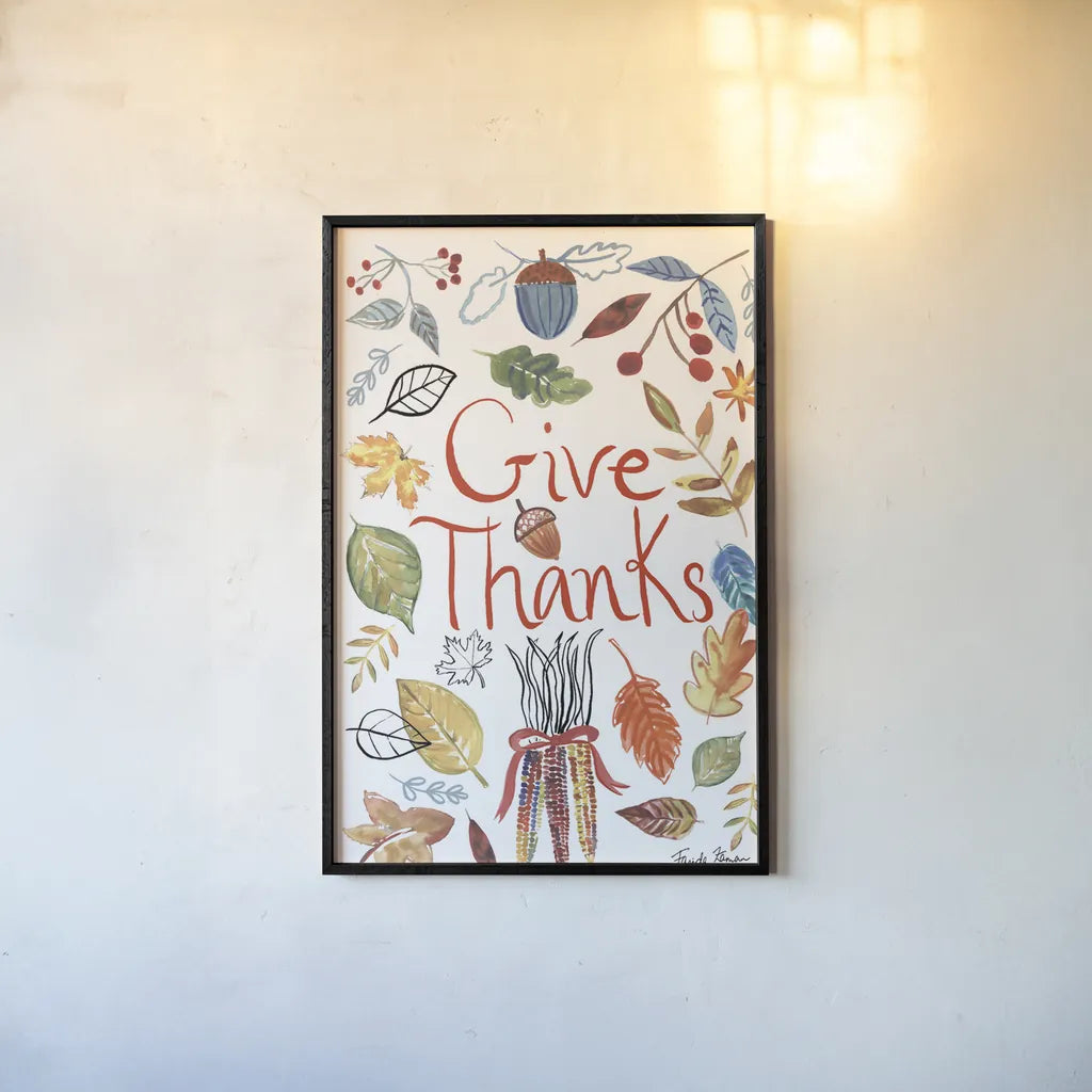 Hello Fall IV by Farida Zaman. shown as a paper print in a black flame. Available as a archival giclee rolled canvas, fine art paper, or poster print. SKU 36965h.