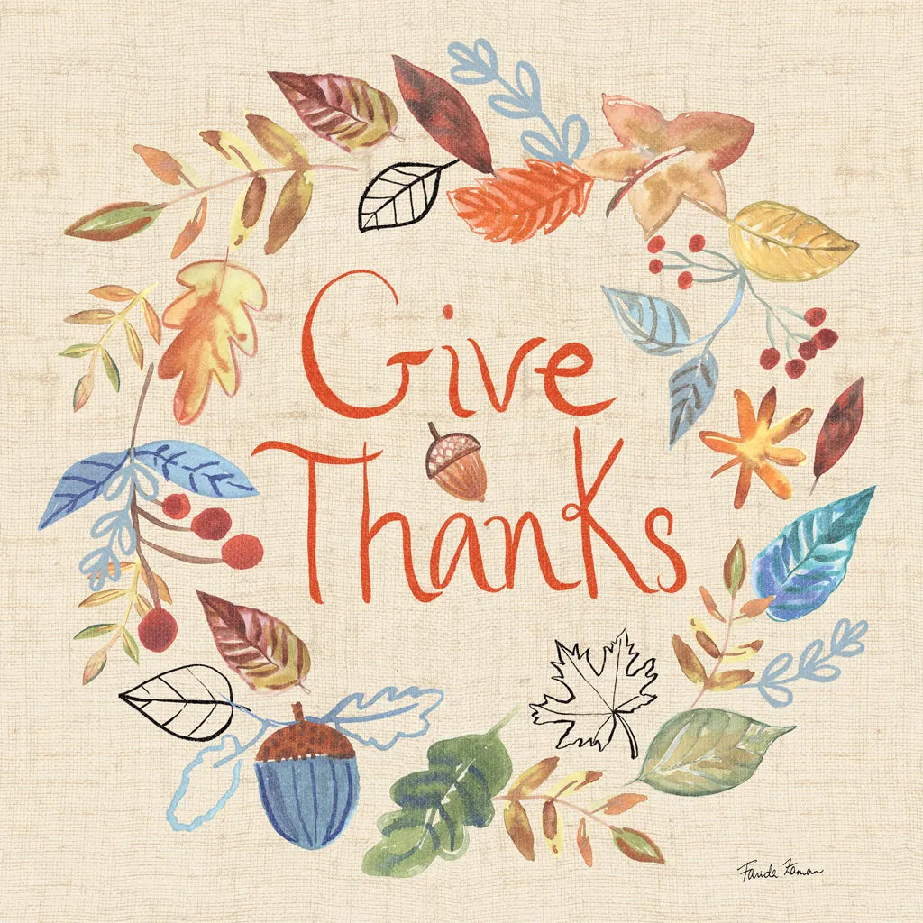 Hello Fall IV Sq Burlap by Farida Zaman. SKU 82072a. Archival Giclee Fine art print for wall decor.