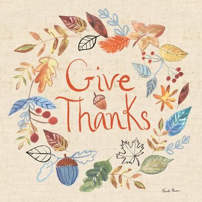 Hello Fall IV Sq Burlap by Farida Zaman. SKU 82072a. Archival Giclee Fine art print for wall decor.