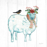 Holiday Farm Animals III by Farida Zaman. SKU 37035a. Archival Giclee Fine art print for wall decor.