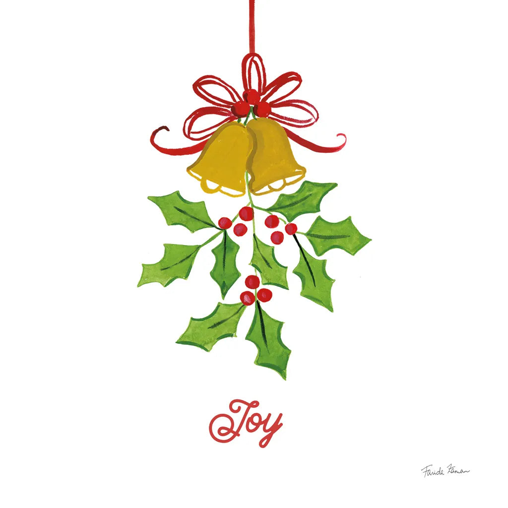 Holiday Holly by Farida Zaman. SKU 76003a. Archival Giclee Fine art print for wall decor.