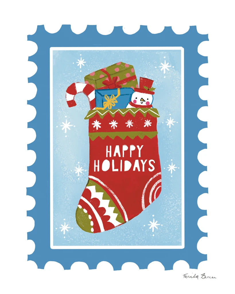 Holiday Stamps IV by Farida Zaman