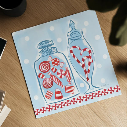 Holiday Treats II by Farida Zaman. Shown as a detailed flat fine art print, highlighting archival giclee quality. Available as an archival giclee rolled canvas, fine art paper, or poster print. SKU 33052a.