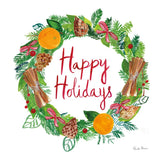 Holiday Wreath II by Farida Zaman. SKU 39791a. Archival Giclee Fine art print for wall decor.