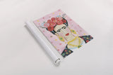 Homage to Frida v2 by Farida Zaman. shown as a rolled paper print. Available as archival giclee rolled canvas, fine art paper, or poster print. SKU 54175h.