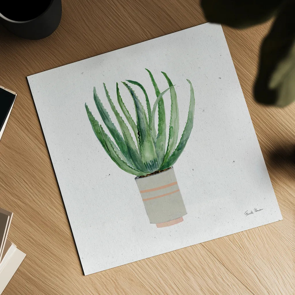 Home Garden I by Farida Zaman. Shown as a detailed flat fine art print, highlighting archival giclee quality. Available as an archival giclee rolled canvas, fine art paper, or poster print. SKU 63537a.