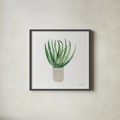 Home Garden I by Farida Zaman. Shown in a sleek black glass frame for a contemporary gallery look. Available as an archival giclee rolled canvas, fine art paper, or poster print. SKU 63537a.